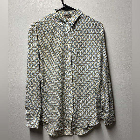 J. McLaughlin Silk Monogram Top - Picture 1 of 4